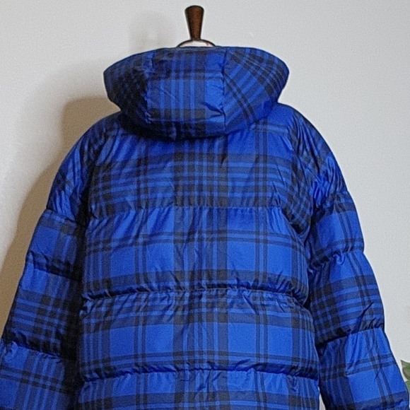NEW RARE Authentic Juicy Couture Black Label Puffer Ski Coat Blue Tartan Down - Picture 14 of 16